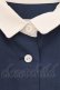 画像2: Fi.n.t / リボンタイ付きクレリックシャツワンピース  ネイビー O-26-04-06-100-CA-OP-IG-OS (2)