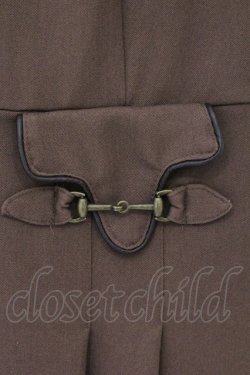 画像2: Fi.n.t / ビットフラップVネックジャンパースカート  ブラウン O-26-04-06-101-CA-OP-IG-OS