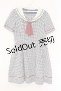 Fi.n.t / ギンガムセーラーワンピース  クロ×オフシロ O-26-04-06-102-CA-OP-IG-OS