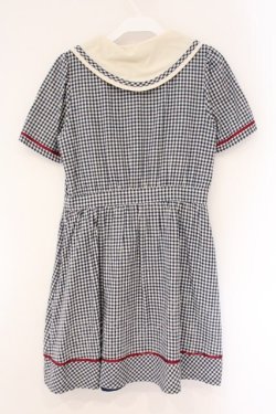 画像3: Fi.n.t / ギンガムセーラーワンピース  クロ×オフシロ O-26-04-06-102-CA-OP-IG-OS