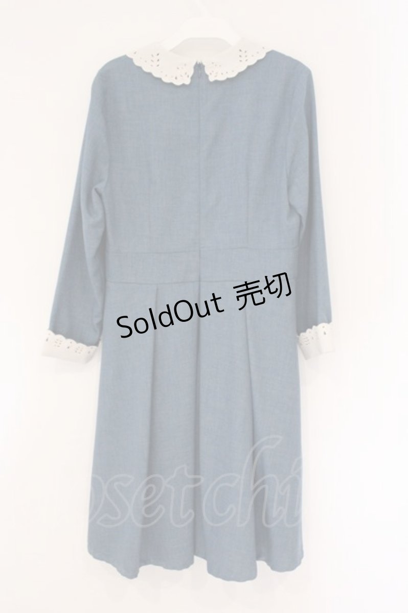 画像3: an another angelus / カットワークレースクレリックワンピース  ブルー×オフシロ O-26-04-06-105-CA-OP-IG-OS (3)