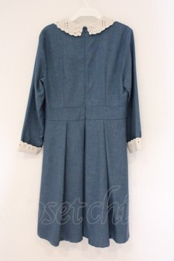 画像3: an another angelus / カットワークレースクレリックワンピース  ブルー×オフシロ O-26-04-06-105-CA-OP-IG-OS