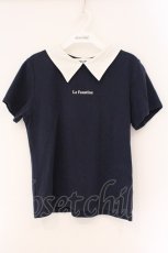 画像1: Fi.n.t / 襟付きプリントTシャツ  ネイビー×オフシロ O-26-04-06-109-CA-TO-IG-OS (1)