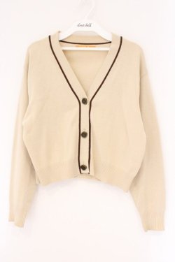画像1: Fi.n.t  / シーリングスタンプ釦ニットカーディガン  ベージュ O-26-04-06-010-LO-TO-IG-OS