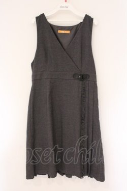 画像1: Fi.n.t / ベルト使いキルトジャンスカ  グレー O-26-04-06-113-CA-OP-IG-OS