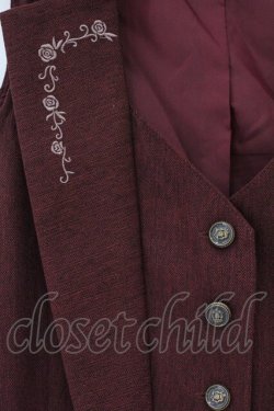 画像2: axes femme / バックタックロングベスト  ワイン O-26-04-06-114-AX-JA-IG-OS