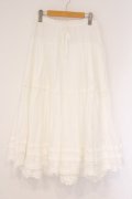 PINK HOUSE / ローンティアードスカート  シロ O-26-04-06-116-LO-SK-IG-OS