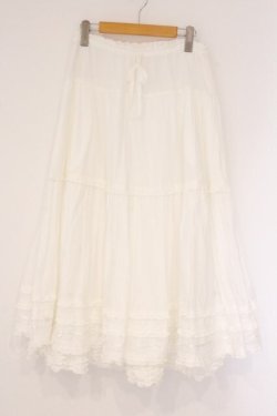 画像1: PINK HOUSE / ローンティアードスカート  シロ O-26-04-06-116-LO-SK-IG-OS