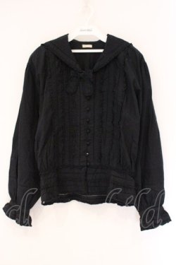 画像1: KETTY / ピコフリルセーラーブラウス  クロ O-26-04-06-118-EL-BL-IG-OS