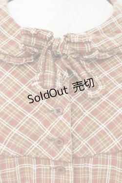 画像2: PINK HOUSE / チェックパッチワークワンピース  ブラウン O-26-04-06-121-LO-OP-IG-OS
