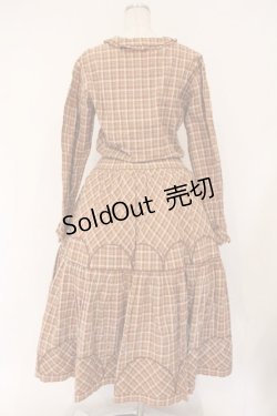 画像4: PINK HOUSE / チェックパッチワークワンピース  ブラウン O-26-04-06-121-LO-OP-IG-OS