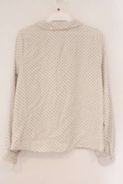 画像3: F i.n.t / タイ付きスカラップ衿ドットブラウス  アイボリー O-26-04-06-123-CA-BL-IG-OS