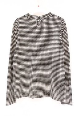 画像3: Fi.n.t / 千鳥格子ハイネックカットソー  クロ×オフシロ O-26-04-06-012-CA-TO-IG-OS