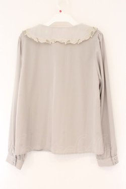 画像3: Fi.n.t / ステンドグラス風シアー衿ブラウス  ベージュ O-26-04-06-016-CA-BL-IG-OS