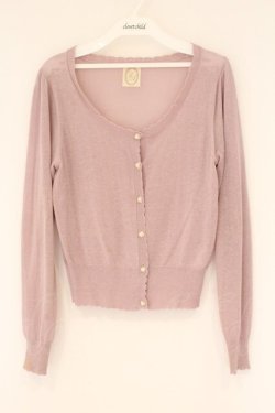 画像1: F&A / ローズボタンニットカーディガン  ピンク O-26-04-06-017-LO-TO-IG-OS