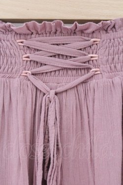 画像2: F i.n.t / シャーリングレースアップロングスカート  ピンク O-26-04-06-019-CA-SK-IG-OS