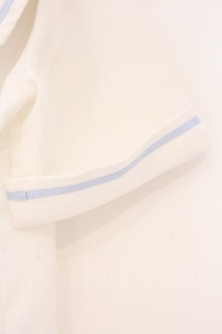 画像3: Amavel / Crown Emblemスクエアセーラーブラウス F シロｘサックス O-26-04-06-002-CA-BL-YM-OS