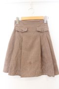 Fi.n.t / フラップ使いレトロプリーツスカート  ブラウン O-26-04-07-001-CA-SK-IG-OS