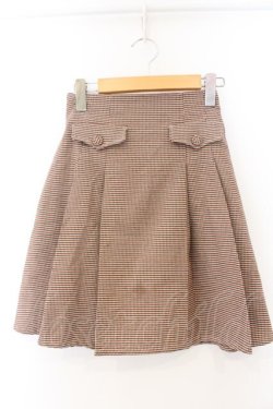画像1: Fi.n.t / フラップ使いレトロプリーツスカート  ブラウン O-26-04-07-001-CA-SK-IG-OS