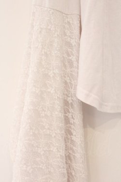 画像2: Qutie Frash / 2022-黒華-姫袖ブラウス  ホワイト O-26-04-07-038-QU-BL-OW-OS