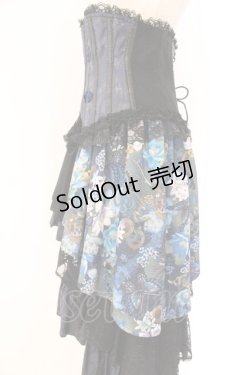 画像2: Qutie Frash / コルセットスカート  ブルー×ブラック O-26-04-07-039-QU-SK-OW-OS