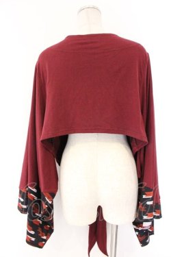 画像3: Qutie Frash / 矢絣切り替え変形カーデ  ワイン O-26-04-07-042-QU-TO-OW-OS