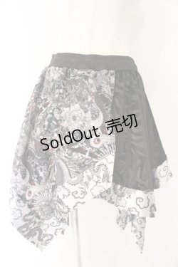 画像1: Qutie Frash / DSアシメスカート  ブラック O-26-04-07-045-QU-SK-OW-OS