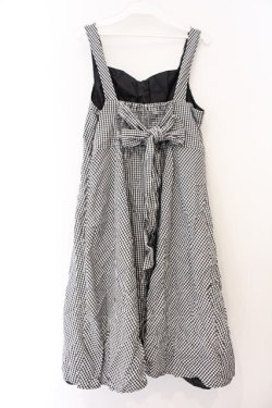 画像2: F i.n.t / バックリボンフレアージャンスカ  クロ×シロ O-26-04-07-006-CA-OP-IG-OS