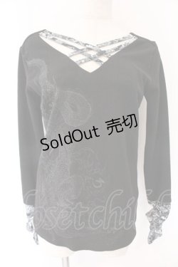 画像1: Qutie Frash / クロスインナーカットソー  ブラック O-26-04-07-051-QU-TO-OW-OS