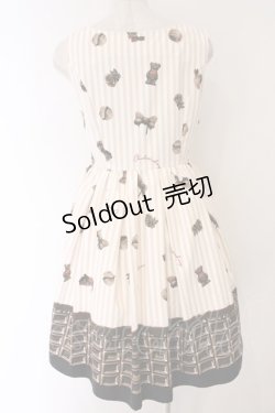 画像3: Ank Rouge / ストライプチョコレート胸リボンジャンパースカート M ピンク O-26-04-07-052-CA-OP-YM-OS