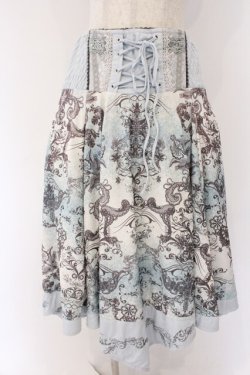 画像1: Rozen Kavalier / ボタニカルオーナメント柄スカート  サックス O-26-04-07-054-OO-SK-OW-OS