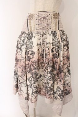 画像1: Rozen Kavalier / ボタニカルオーナメント柄スカート  ピンク O-26-04-07-055-OO-SK-OW-OS