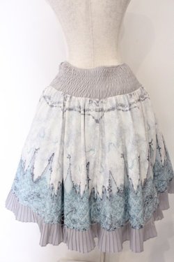 画像3: OZZ ANGELO / チェーン＆ダマスクptリバーシブルスカート  ブルー×グレー O-26-04-07-057-OO-SK-OW-OS