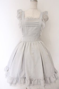 画像1: Secret Honey / フリルエプロンジャンパードレス 2 グレー O-26-04-07-058-CA-OP-OW-OS