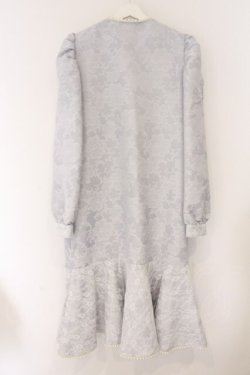 画像2: Swankiss / ジャガードワンピースコート  ブルーグレー O-26-04-07-059-CA-OP-OW-OS