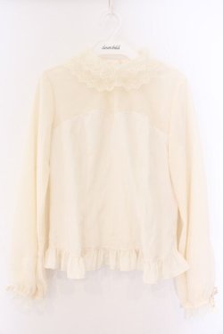 画像1: Angelic Pretty / レーシィドットビスチェ風ブラウス  アイボリー O-26-04-07-061-AP-BL-OW-OS