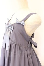 画像2: metamorphose / Ribbonベビードールジャンパースカート  ブルーグレー O-26-04-07-064-ME-OP-OW-OS (2)