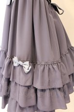 画像3: metamorphose / Ribbonベビードールジャンパースカート  ブルーグレー O-26-04-07-064-ME-OP-OW-OS (3)