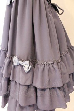 画像3: metamorphose / Ribbonベビードールジャンパースカート  ブルーグレー O-26-04-07-064-ME-OP-OW-OS