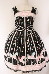 Angelic Pretty / Sugary Carnivalジャンパースカート  クロ O-26-04-07-068-AP-OP-OW-OS