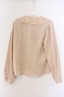 画像2: F&A / レース衿ダブル釦ブラウス  ピンクベージュ O-26-04-07-009-LO-BL-IG-OS