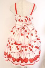 画像4: Angelic Pretty / Charming Cherryジャンパースカート  シロ O-26-04-07-069-AP-OP-OW-OS (4)