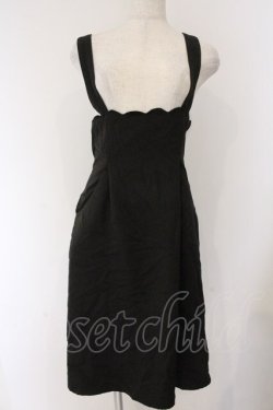 画像1: Fi.n.t / サスペンダー付きスカラップハイウエストスカート  クロ O-26-04-07-010-CA-OP-IG-OS