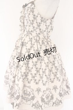 画像2: axes femme / 王冠モチーフ入りパネル柄ワンピース M ピンク O-26-04-07-072-AX-OP-OW-OS