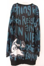 画像2: NieR Clothing / 転写ptプルオーバー F ブラック×グリーン O-26-04-07-014-PU-TO-OW-OS (2)