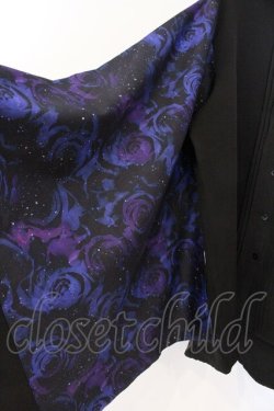 画像2: NieR Clothing / 着物風袖SHIRT【ROSE】　シャツ F ブラック×パープル O-26-04-07-015-PU-BL-OW-OS