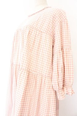 画像2: PINK HOUSE / ギンガムチェックレイヤードワンピース  ピンク O-26-04-07-016-LO-OP-IG-OS