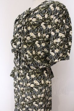 画像2: INGEBORG / フラワー総柄セットアップ  クロ O-26-04-07-017-LO-OP-IG-OS