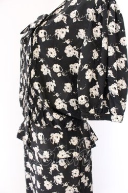 画像2: INGEBORG / ハンドドローフラワーセットアプ  クロ O-26-04-07-019-LO-OP-IG-OS