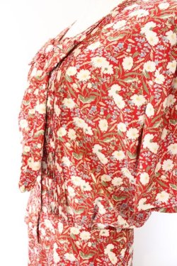 画像2: INGEBORG / フラワー総柄セットアップ  アカ O-26-04-07-020-LO-OP-IG-OS